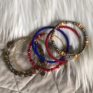Lot of 6 Beaded Alex & Ani Bracelets
